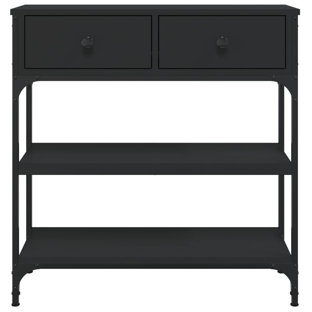 vidaXL Măsuță consolă, negru, 72,5x25x75 cm, lemn compozit vidaXL Măsuță consolă, negru, 72,5x25x75 cm, lemn compozit