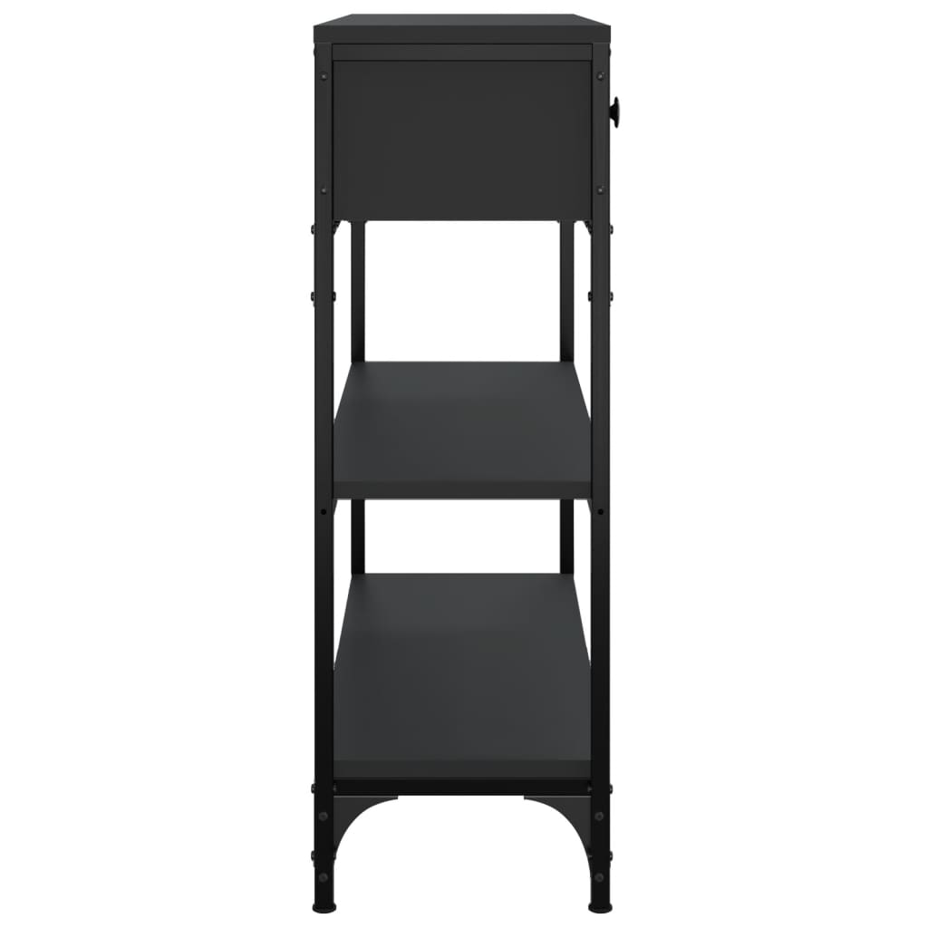 vidaXL Măsuță consolă, negru, 72,5x25x75 cm, lemn compozit vidaXL Măsuță consolă, negru, 72,5x25x75 cm, lemn compozit