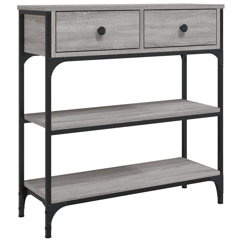 vidaXL Măsuță consolă, gri sonoma, 72,5x25x75 cm, lemn prelucrat vidaXL Măsuță consolă, gri sonoma, 72,5x25x75 cm, lemn prelucrat