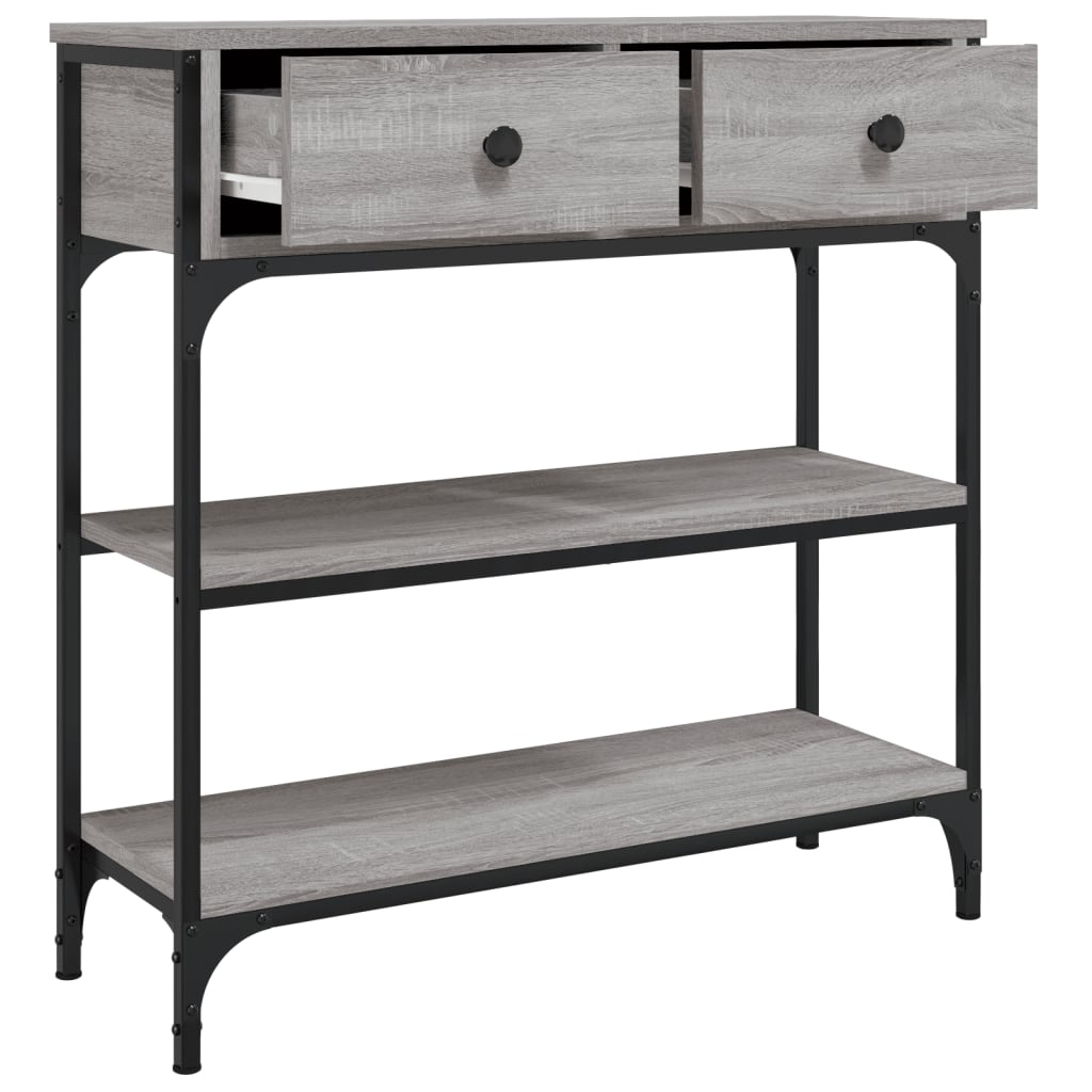 vidaXL Măsuță consolă, gri sonoma, 72,5x25x75 cm, lemn prelucrat vidaXL Măsuță consolă, gri sonoma, 72,5x25x75 cm, lemn prelucrat