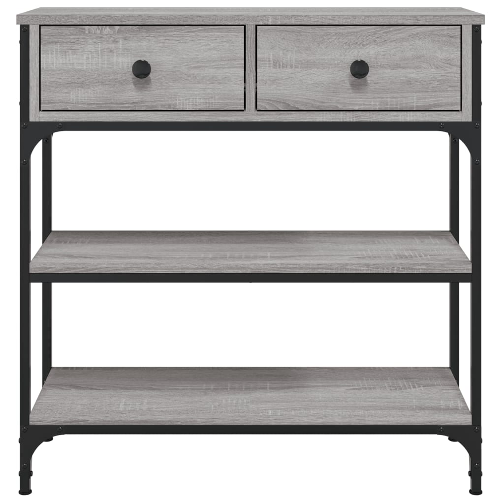 vidaXL Măsuță consolă, gri sonoma, 72,5x25x75 cm, lemn prelucrat vidaXL Măsuță consolă, gri sonoma, 72,5x25x75 cm, lemn prelucrat