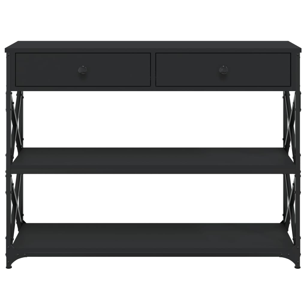 vidaXL Măsuță consolă, negru, 100x28x75 cm, lemn compozit vidaXL Măsuță consolă, negru, 100x28x75 cm, lemn compozit