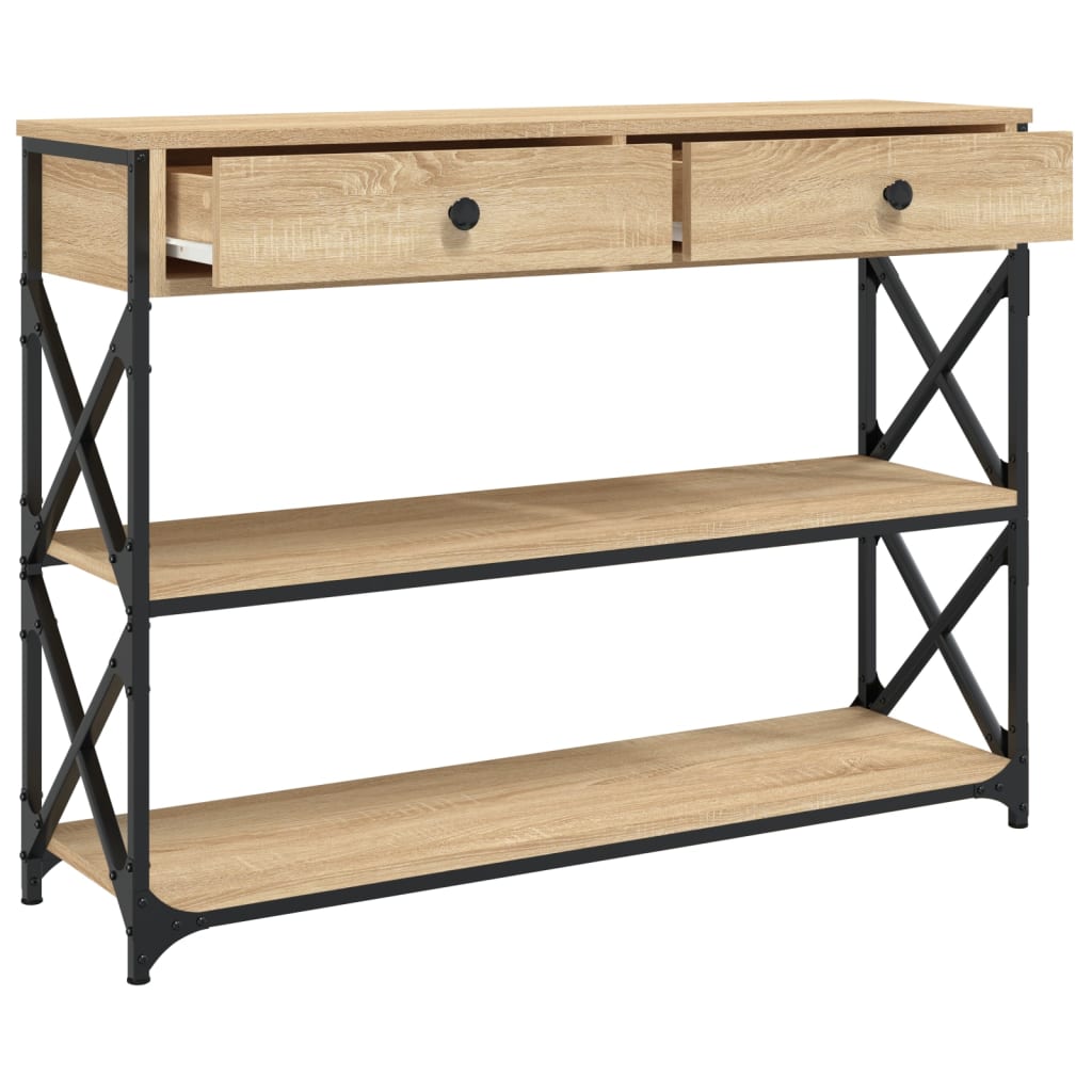 vidaXL Măsuță consolă, stejar sonoma, 100x28x75 cm, lemn prelucrat vidaXL Măsuță consolă, stejar sonoma, 100x28x75 cm, lemn prelucrat