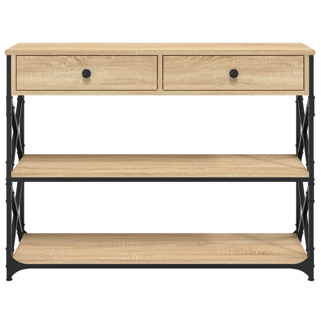 vidaXL Măsuță consolă, stejar sonoma, 100x28x75 cm, lemn prelucrat vidaXL Măsuță consolă, stejar sonoma, 100x28x75 cm, lemn prelucrat