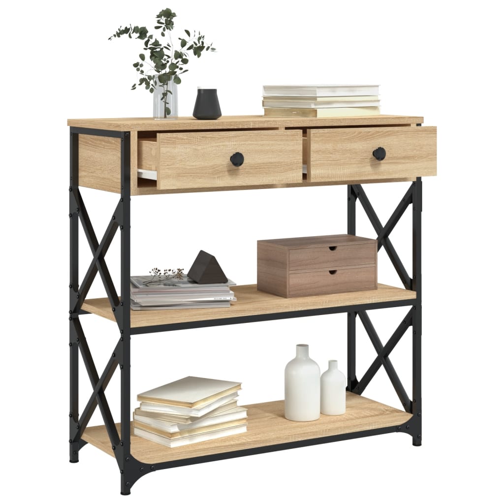 vidaXL Masă consolă, stejar sonoma, 75x28x75 cm, lemn prelucrat vidaXL Masă consolă, stejar sonoma, 75x28x75 cm, lemn prelucrat