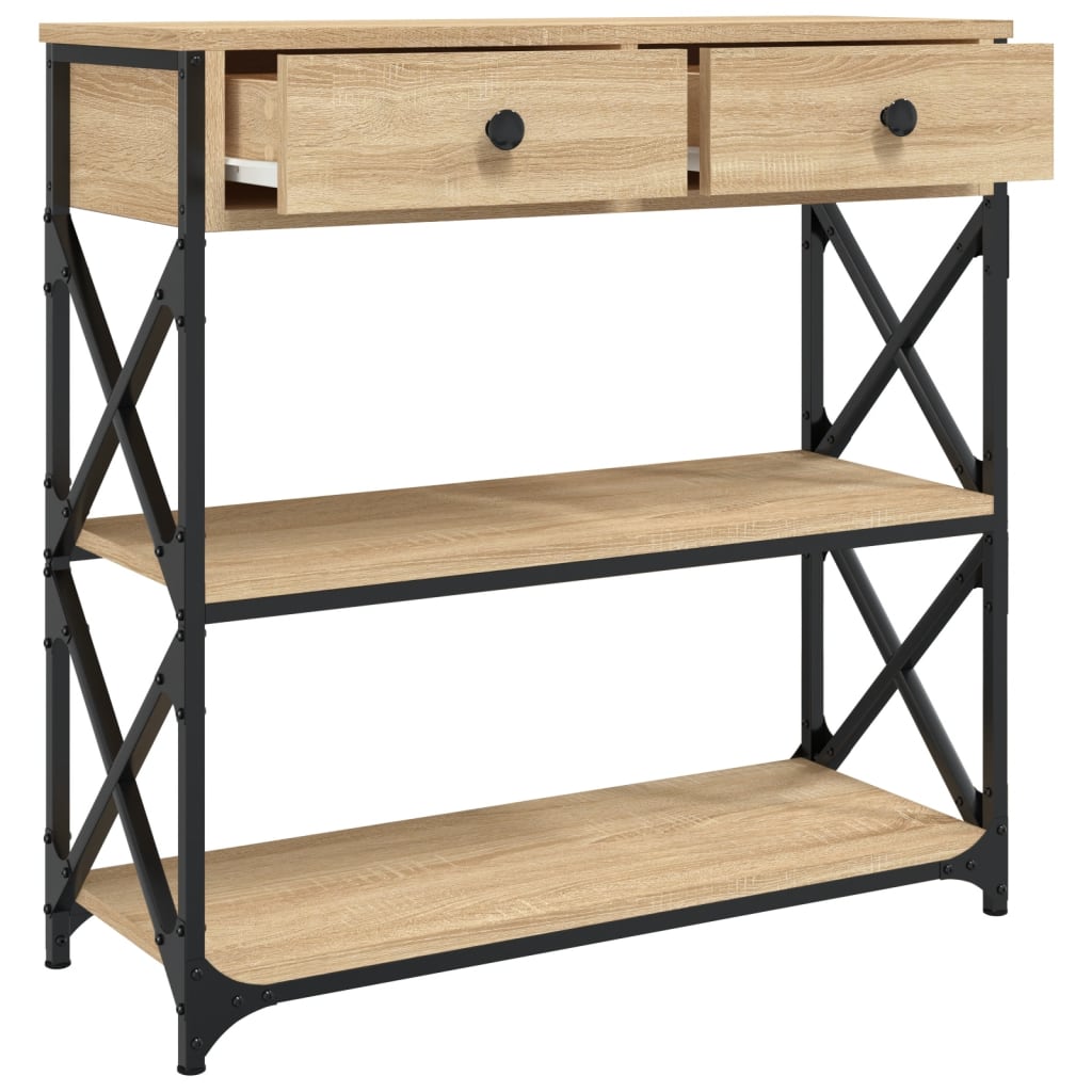 vidaXL Masă consolă, stejar sonoma, 75x28x75 cm, lemn prelucrat vidaXL Masă consolă, stejar sonoma, 75x28x75 cm, lemn prelucrat