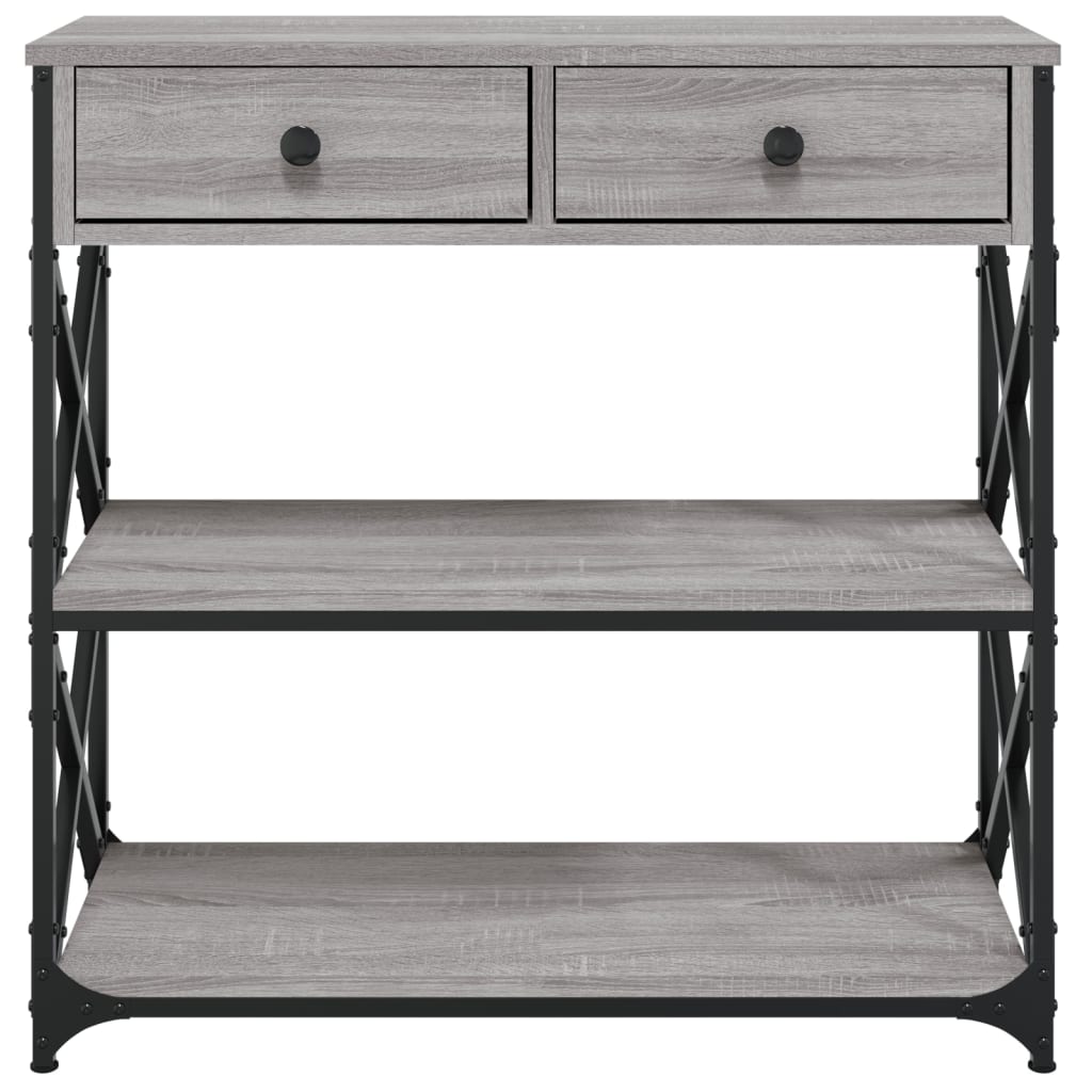 vidaXL Măsuță consolă, gri sonoma, 75x28x75 cm, lemn prelucrat vidaXL Măsuță consolă, gri sonoma, 75x28x75 cm, lemn prelucrat