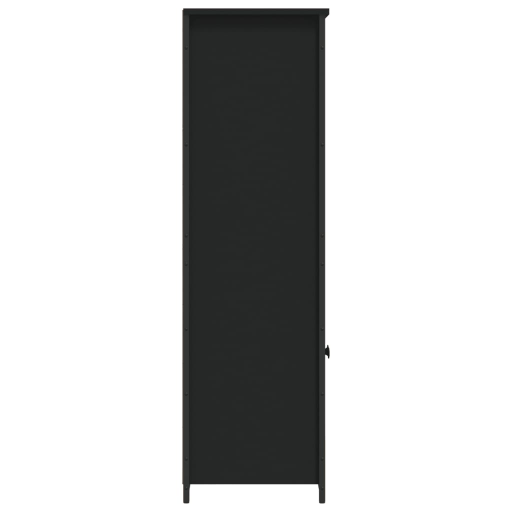 vidaXL Dulap înalt, negru, 62x36x121,5 cm, lemn prelucrat