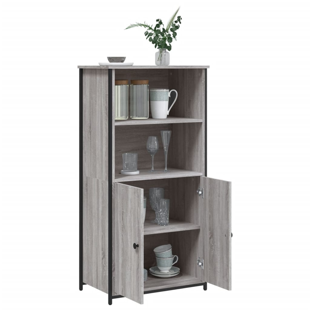 vidaXL Dulap înalt, gri sonoma, 62x36x121,5 cm, lemn compozit
