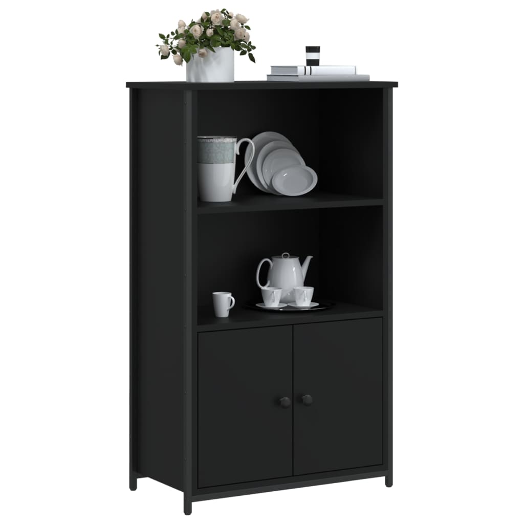 vidaXL Dulap înalt, negru, 62x32x103,5 cm, lemn compozit