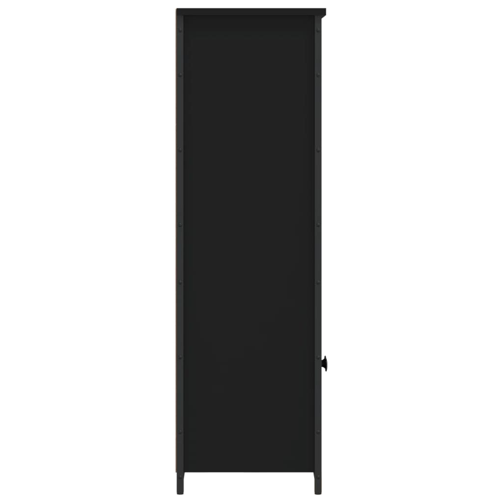 vidaXL Dulap înalt, negru, 62x32x103,5 cm, lemn compozit
