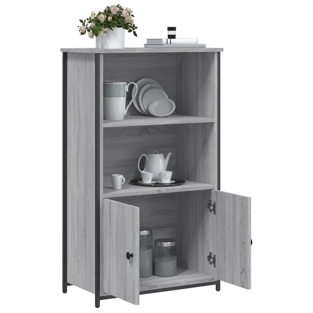vidaXL Dulap înalt, gri sonoma, 62x32x103,5 cm, lemn compozit