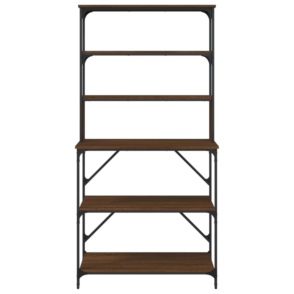vidaXL Raft brutărie cu 6 niveluri, stejar maro, 90x40x180 cm, lemn vidaXL Raft brutărie cu 6 niveluri, stejar maro, 90x40x180 cm, lemn