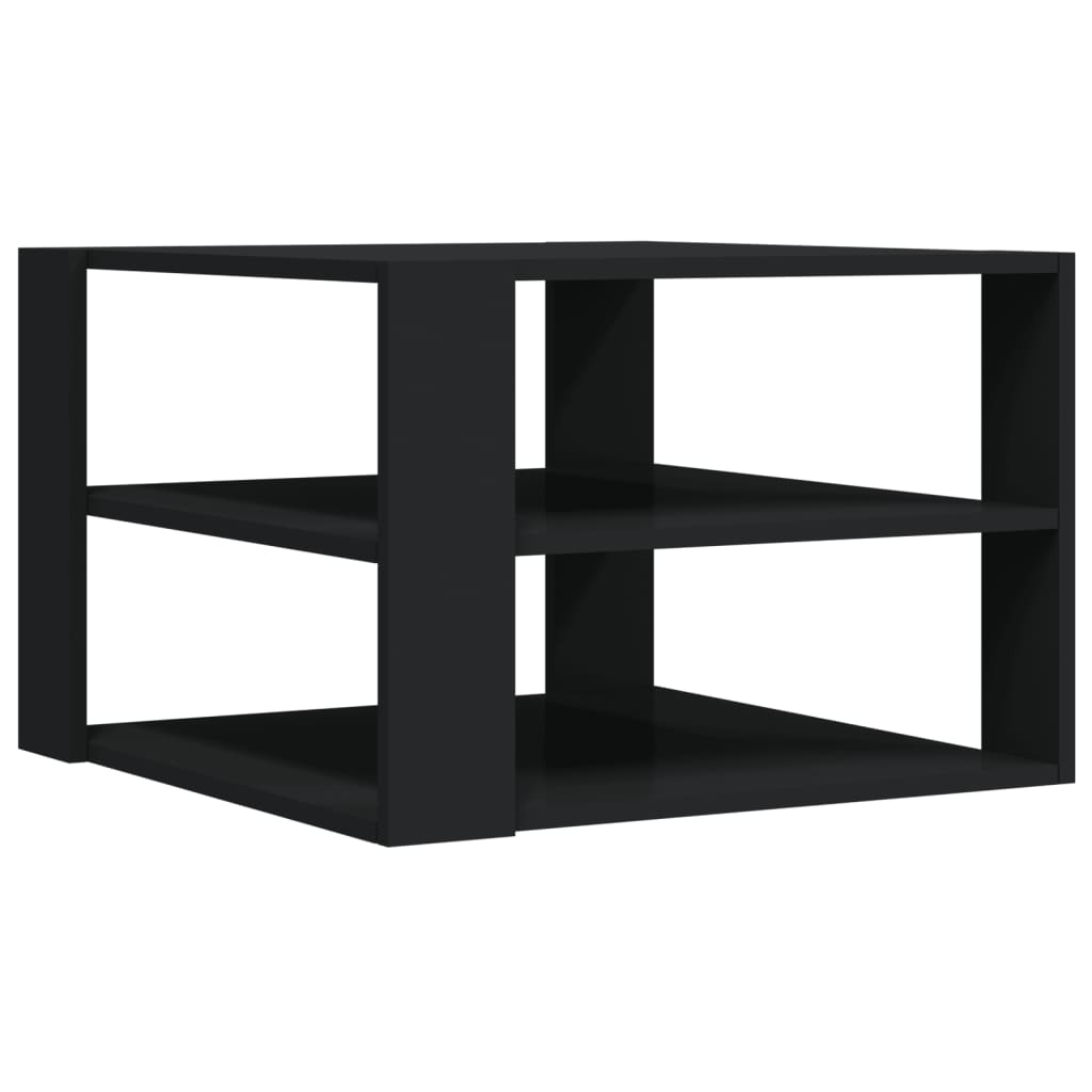 vidaXL Măsuță de cafea, negru, 59,5x59,5x40 cm, lemn compozit vidaXL Măsuță de cafea, negru, 59,5x59,5x40 cm, lemn compozit