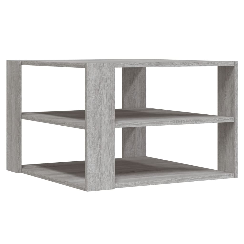 vidaXL Măsuță de cafea, gri sonoma, 59,5x59,5x40 cm, lemn compozit