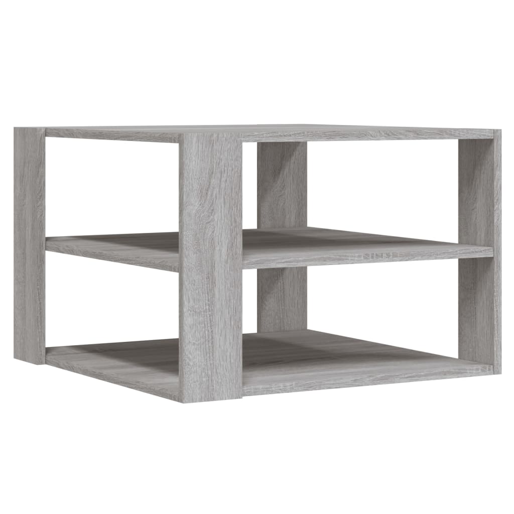 vidaXL Măsuță de cafea, gri sonoma, 59,5x59,5x40 cm, lemn compozit