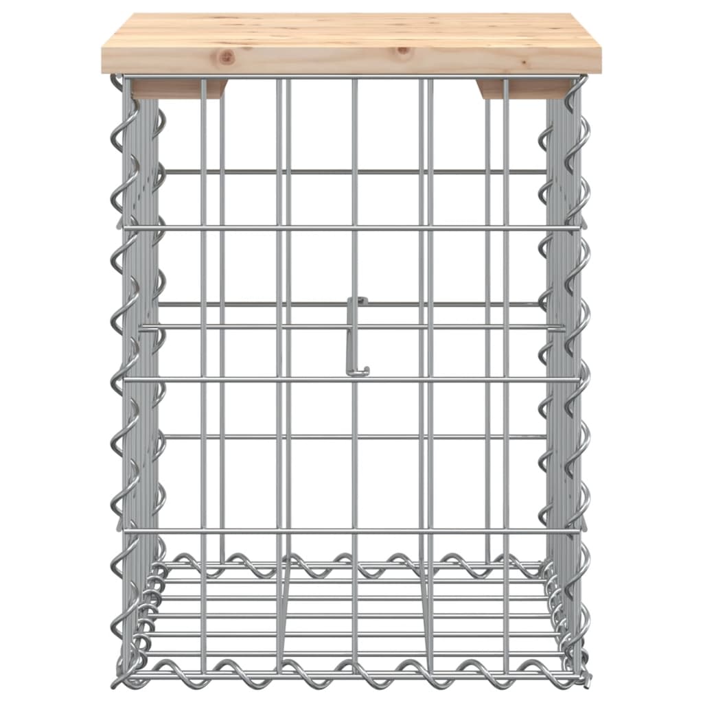 vidaXL Bancă de grădină, design gabion, 33x31x42 cm, lemn masiv de pin