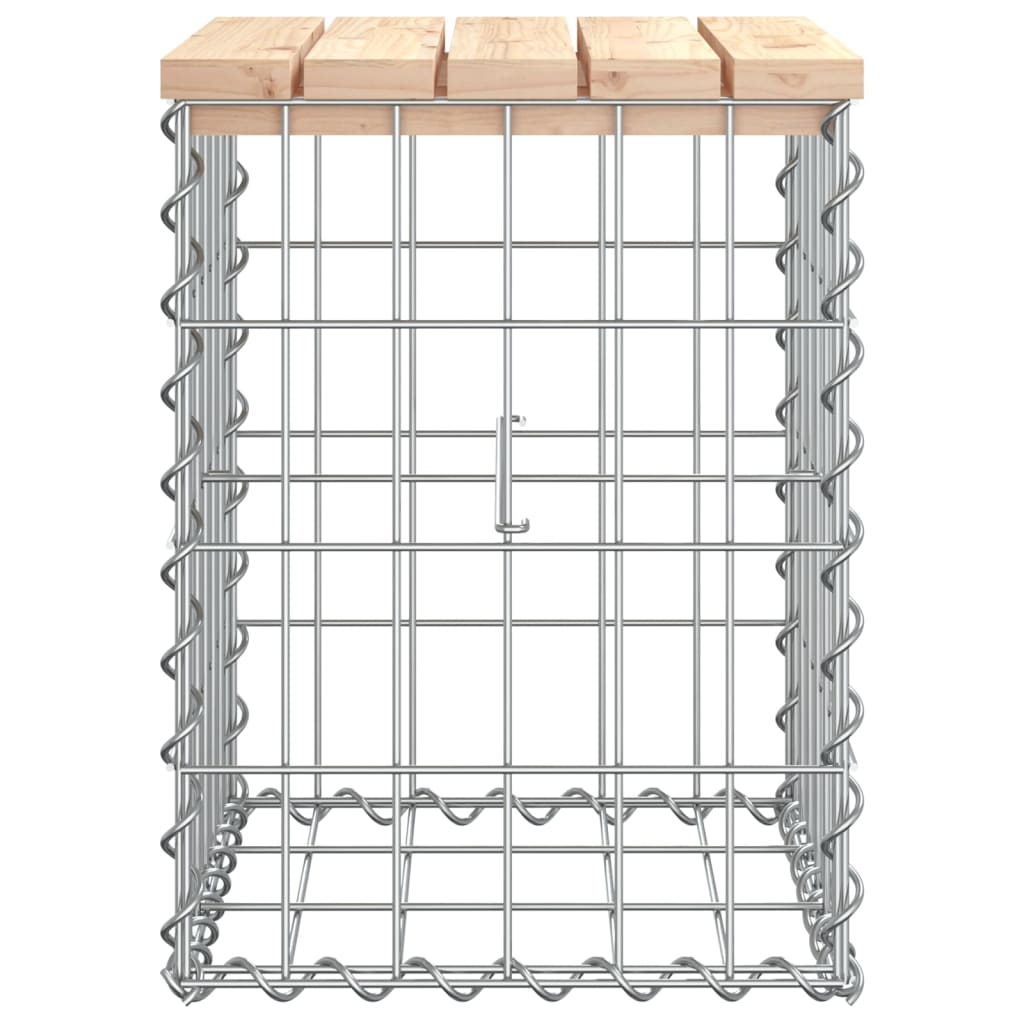 vidaXL Bancă de grădină, design gabion, 33x31x42 cm, lemn masiv de pin