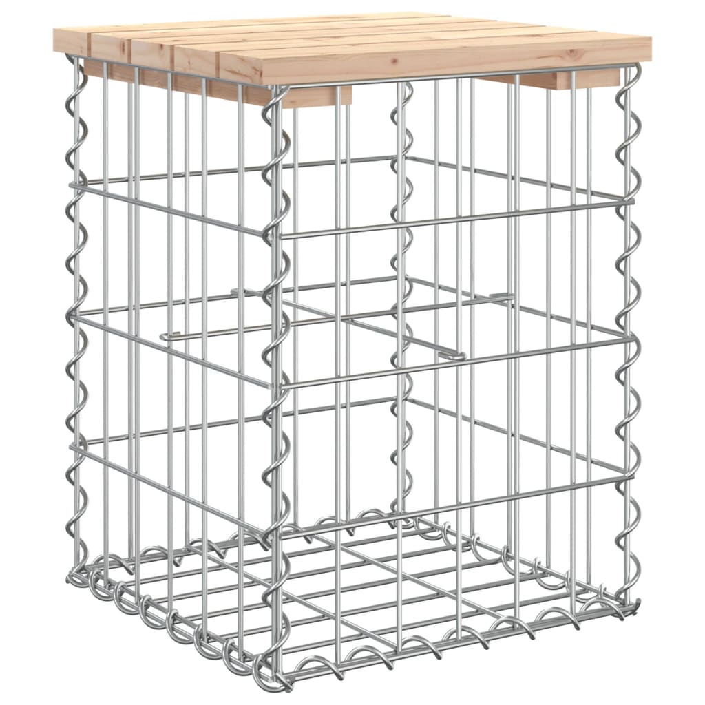 vidaXL Bancă de grădină, design gabion, 33x31x42 cm, lemn masiv de pin