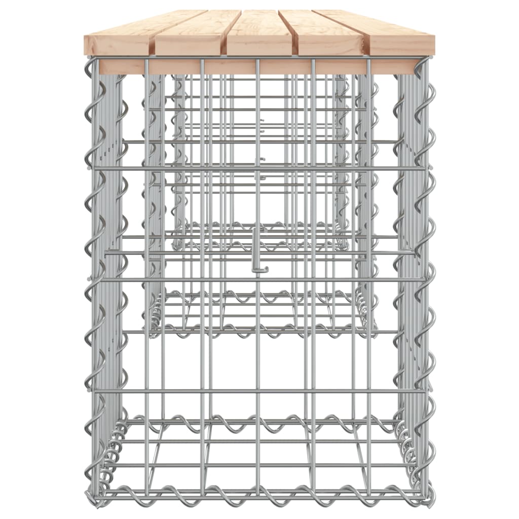 vidaXL Bancă de grădină, design gabion, 203x31x42cm, lemn masiv de pin