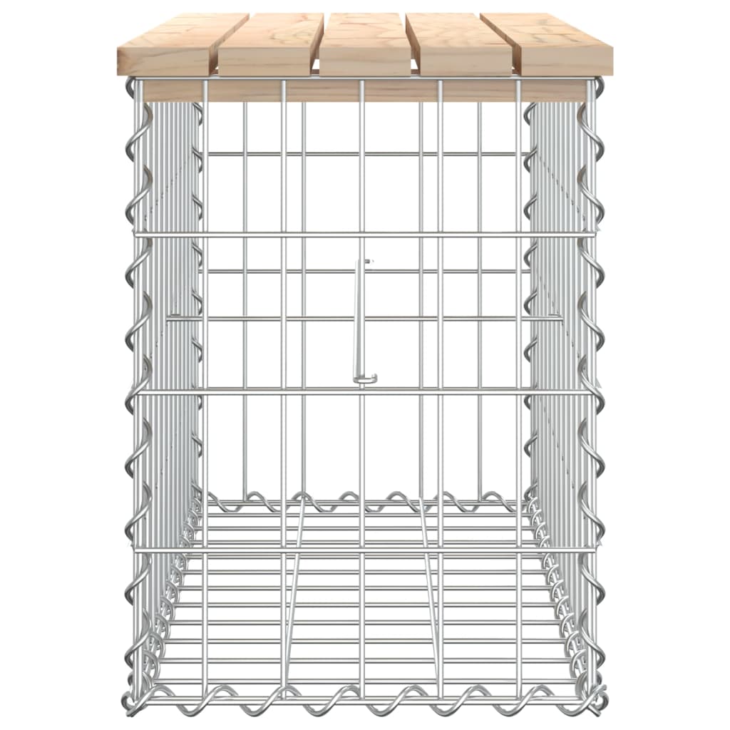 vidaXL Bancă de grădină, design gabion, 63x31,5x42 cm, lemn masiv pin