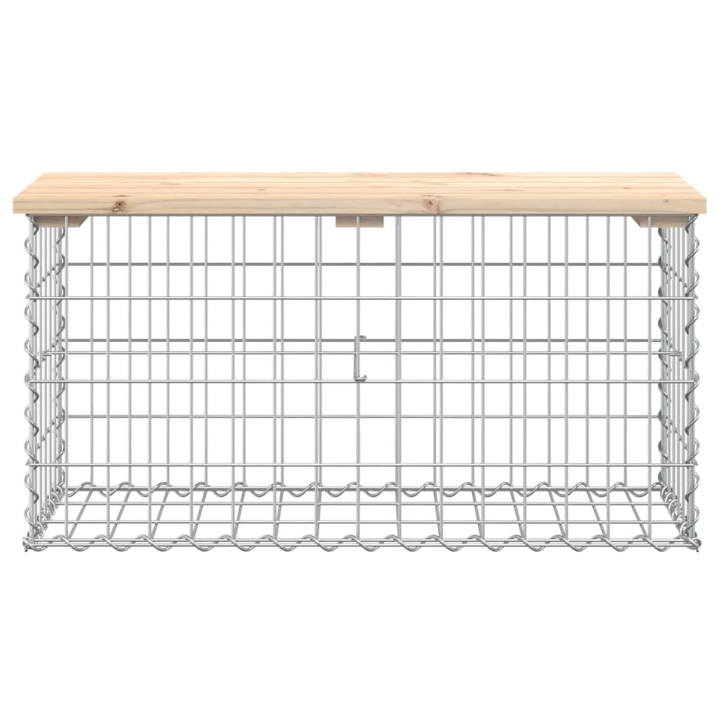 vidaXL Bancă de grădină, design gabion, 83x31,5x42 cm, lemn masiv pin vidaXL Bancă de grădină, design gabion, 83x31,5x42 cm, lemn masiv pin