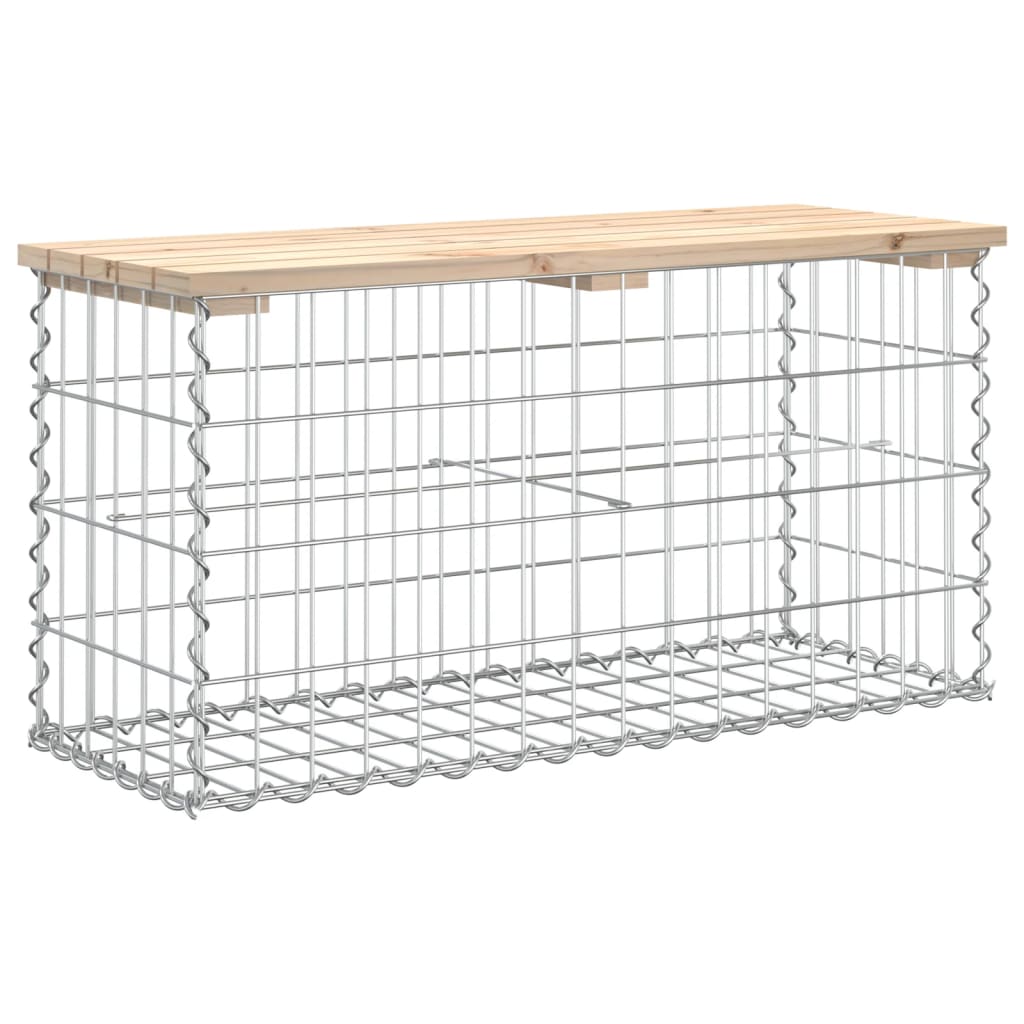 vidaXL Bancă de grădină, design gabion, 83x31,5x42 cm, lemn masiv pin vidaXL Bancă de grădină, design gabion, 83x31,5x42 cm, lemn masiv pin