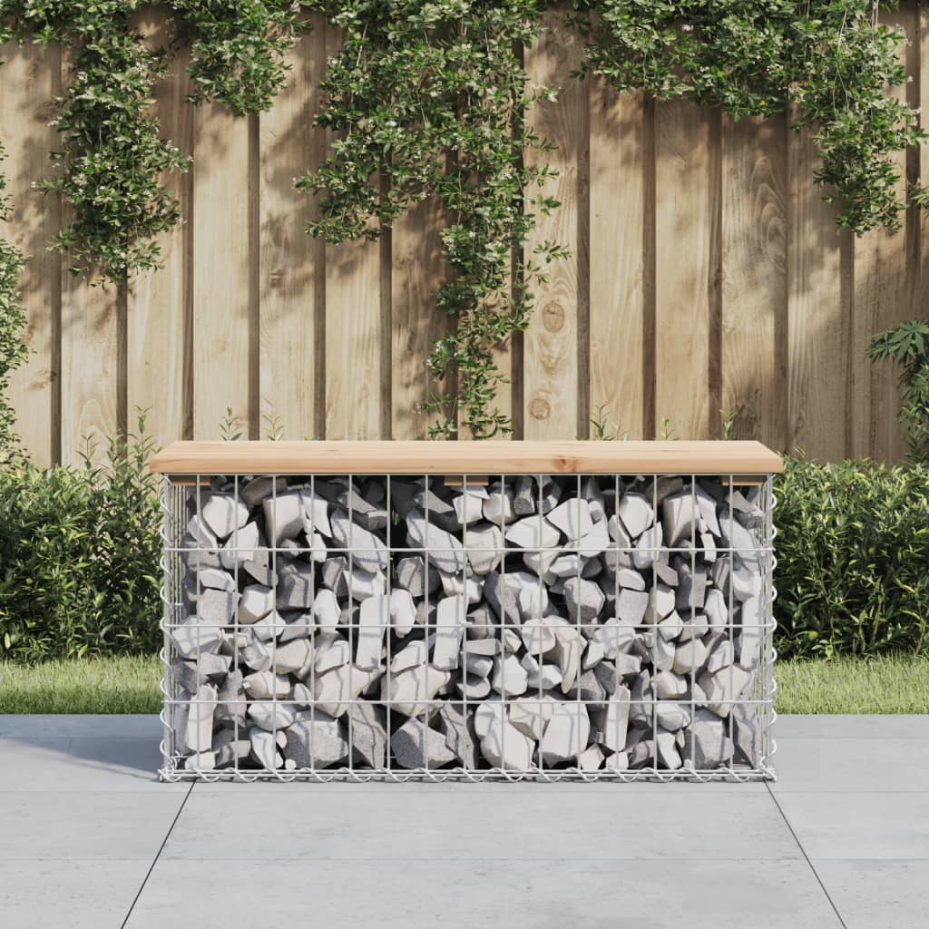 vidaXL Bancă de grădină, design gabion, 83x31,5x42 cm, lemn masiv pin vidaXL Bancă de grădină, design gabion, 83x31,5x42 cm, lemn masiv pin