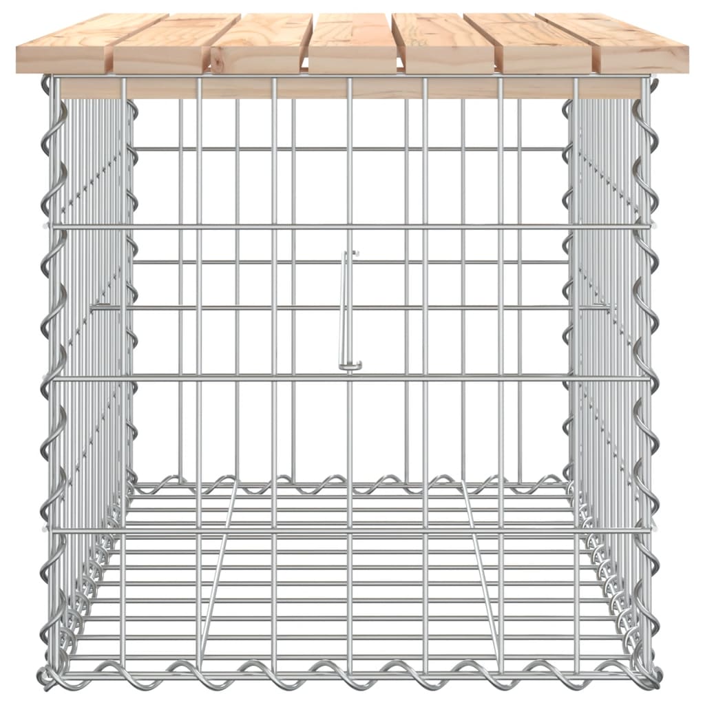 vidaXL Bancă de grădină, design gabion, 63x44x42 cm, lemn masiv de pin