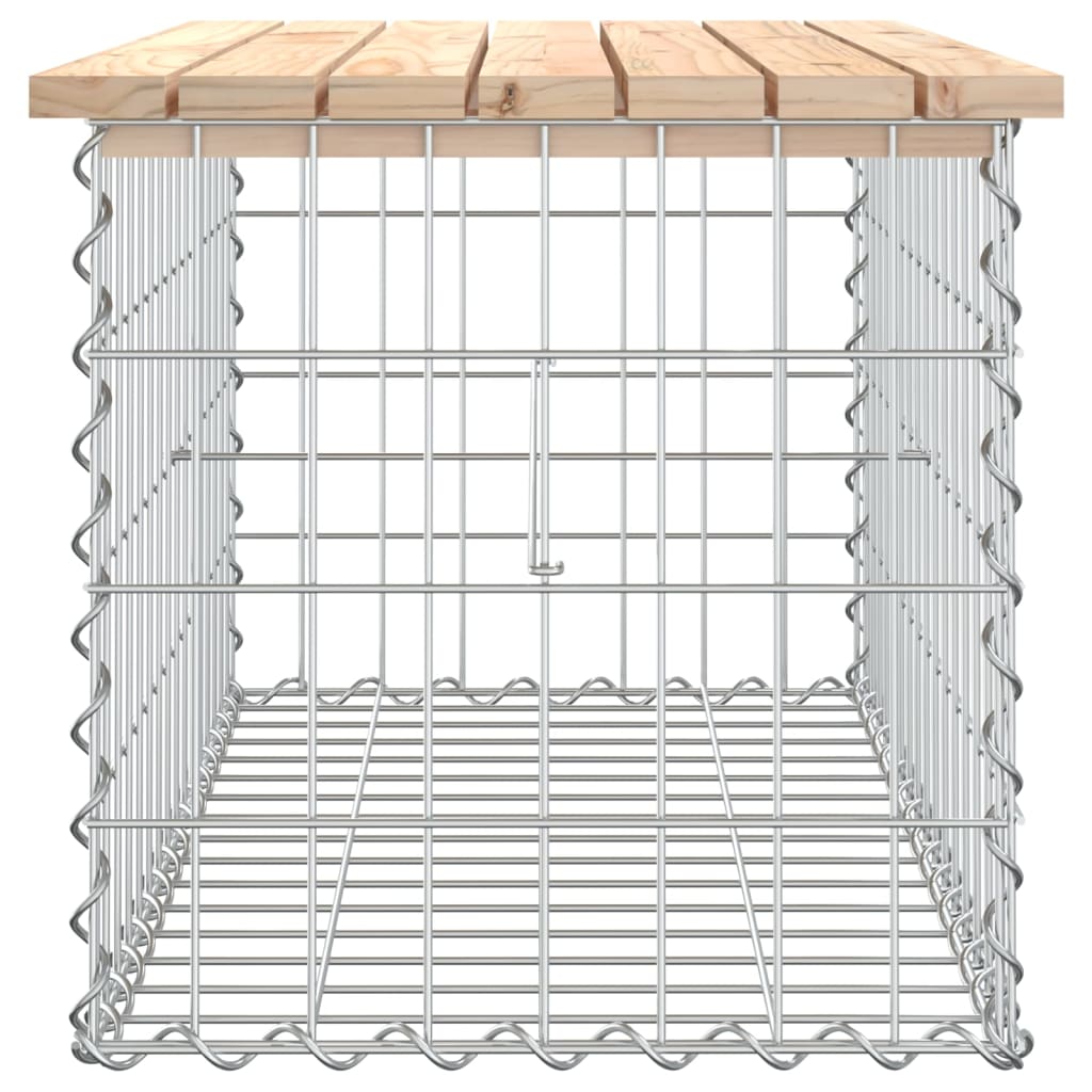 vidaXL Bancă de grădină, design gabion, 83x44x42 cm, lemn masiv de pin