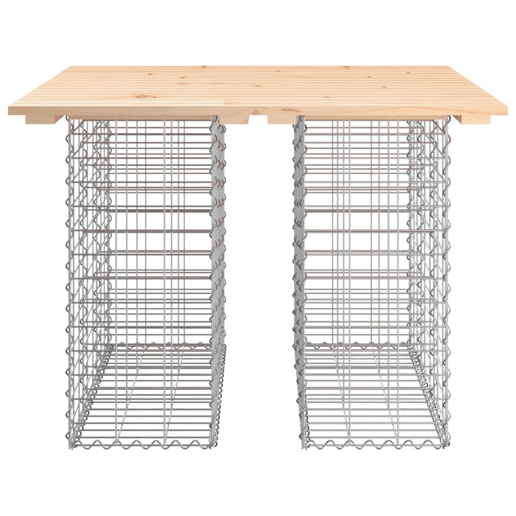vidaXL Bancă de grădină, design gabion, 100x102x72cm, lemn masiv pin