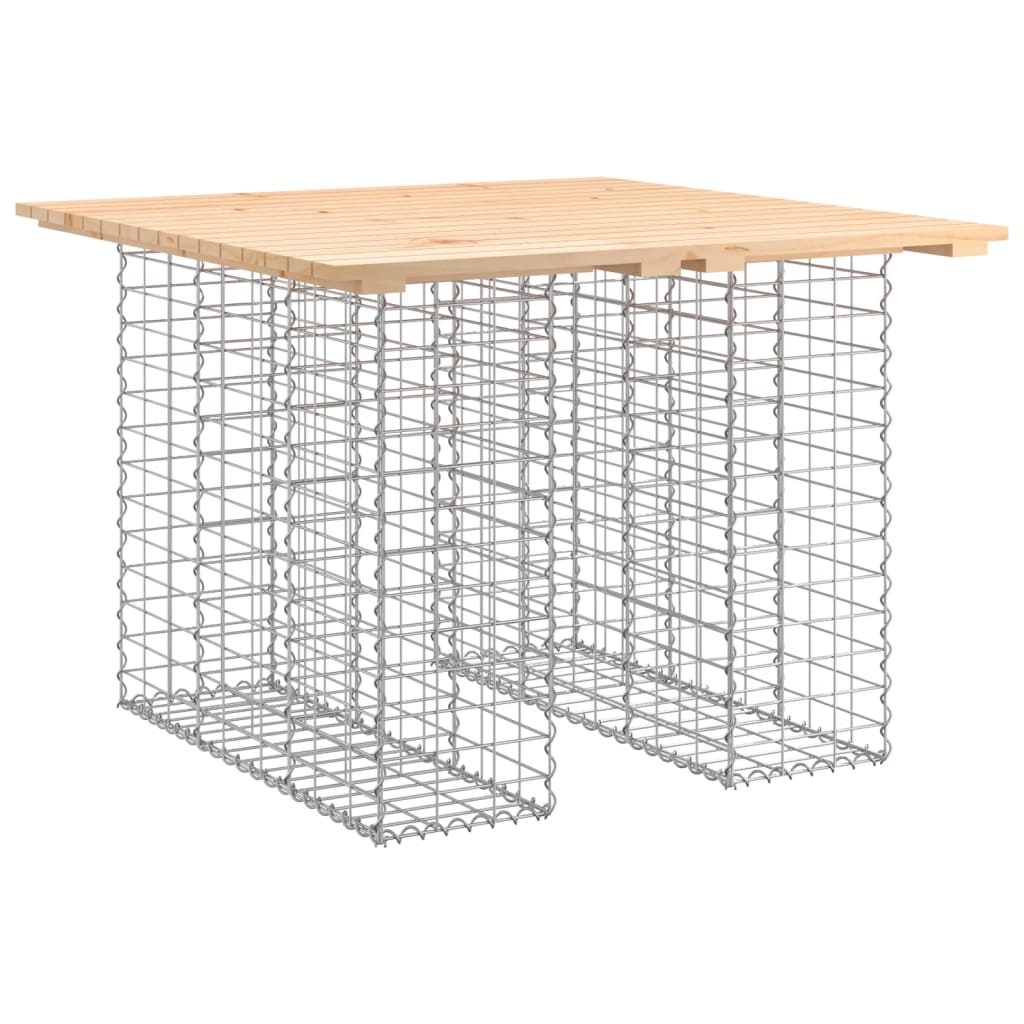 vidaXL Bancă de grădină, design gabion, 100x102x72cm, lemn masiv pin