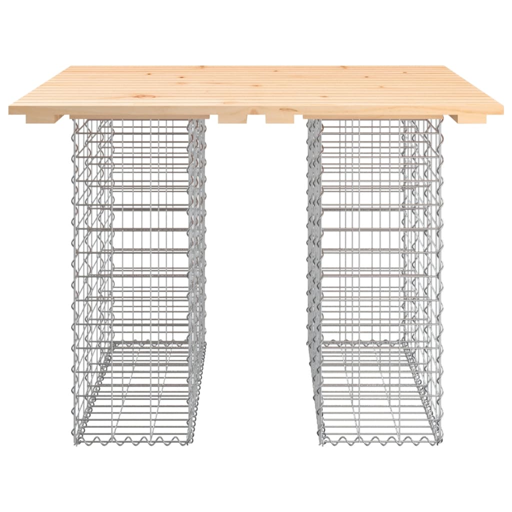 vidaXL Bancă de grădină, design gabion, 100x102x72cm, lemn masiv pin