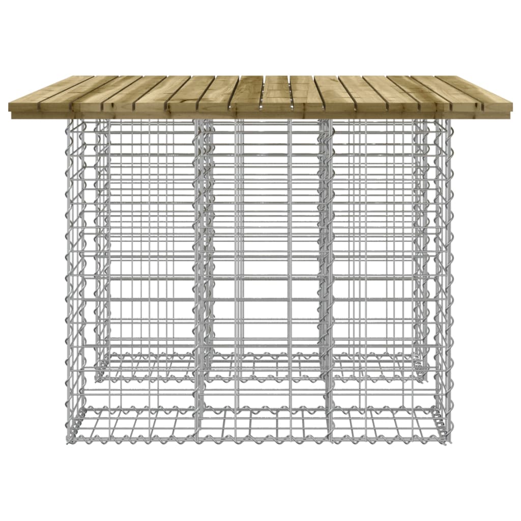 vidaXL Bancă grădină, design gabion, 100x102x72 cm, lemn pin impregnat