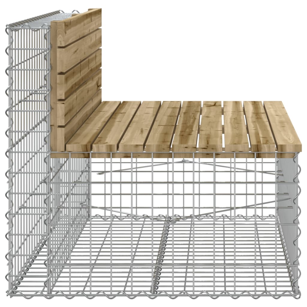vidaXL Bancă grădină, design gabion, 103x70x65 cm, lemn pin impregnat vidaXL Bancă grădină, design gabion, 103x70x65 cm, lemn pin impregnat