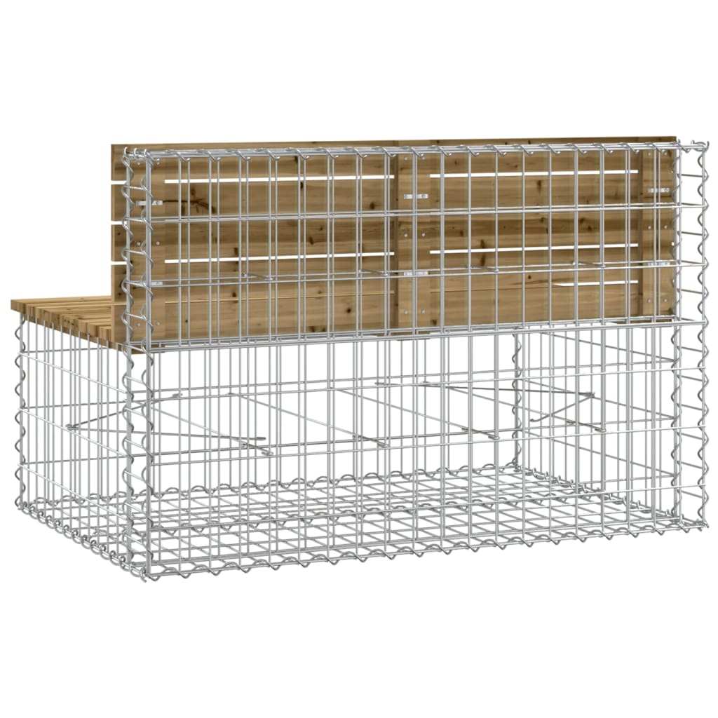 vidaXL Bancă grădină, design gabion, 103x70x65 cm, lemn pin impregnat vidaXL Bancă grădină, design gabion, 103x70x65 cm, lemn pin impregnat