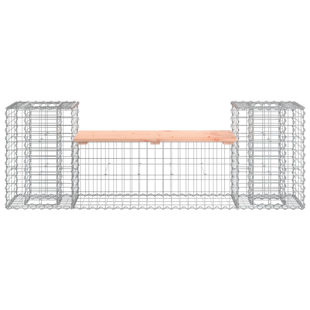 vidaXL Bancă de grădină cu gabion, 183x41x60,5 cm, lemn masiv Douglas