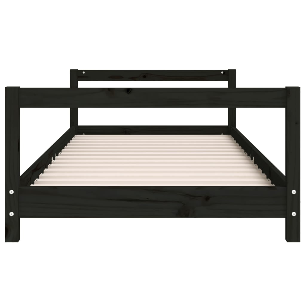 vidaXL Cadru pat pentru copii, negru, 90x200 cm, lemn masiv de pin vidaXL Cadru pat pentru copii, negru, 90x200 cm, lemn masiv de pin