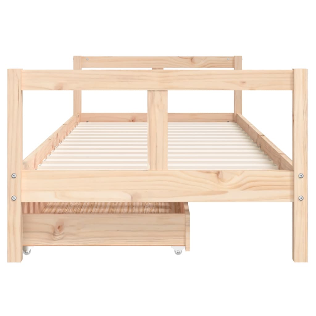 vidaXL Cadru pat copii cu sertare, 80x200 cm, lemn masiv de pin