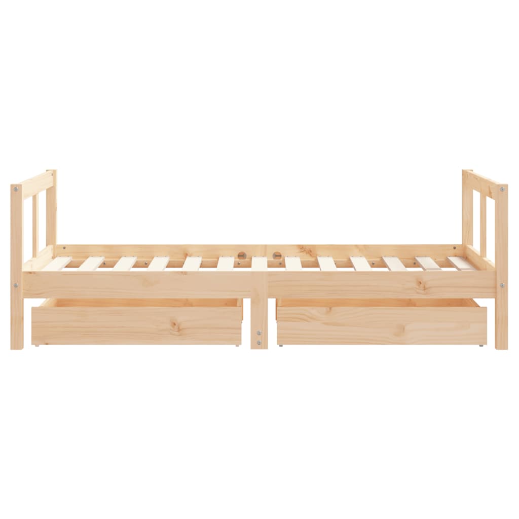 vidaXL Cadru de pat copii cu sertare, 80x160 cm, lemn masiv pin vidaXL Cadru de pat copii cu sertare, 80x160 cm, lemn masiv pin