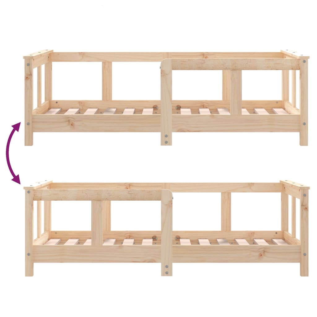 vidaXL Cadru de pat pentru copii, 70x140 cm, lemn masiv de pin vidaXL Cadru de pat pentru copii, 70x140 cm, lemn masiv de pin