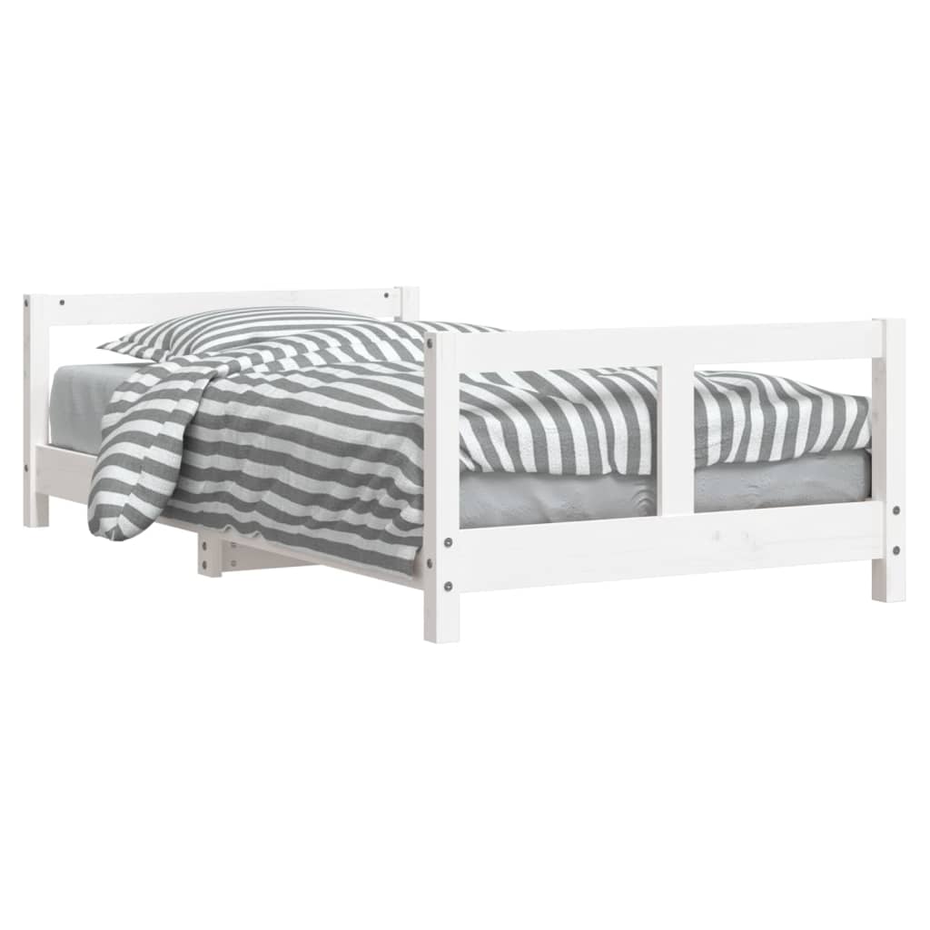 vidaXL Cadru de pat pentru copii, 80x160 cm, lemn masiv de pin vidaXL Cadru de pat pentru copii, 80x160 cm, lemn masiv de pin