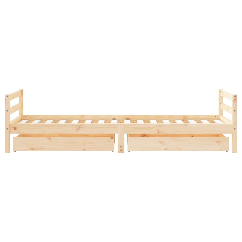 vidaXL Cadru pat copii cu sertare, 80x200 cm, lemn masiv de pin vidaXL Cadru pat copii cu sertare, 80x200 cm, lemn masiv de pin