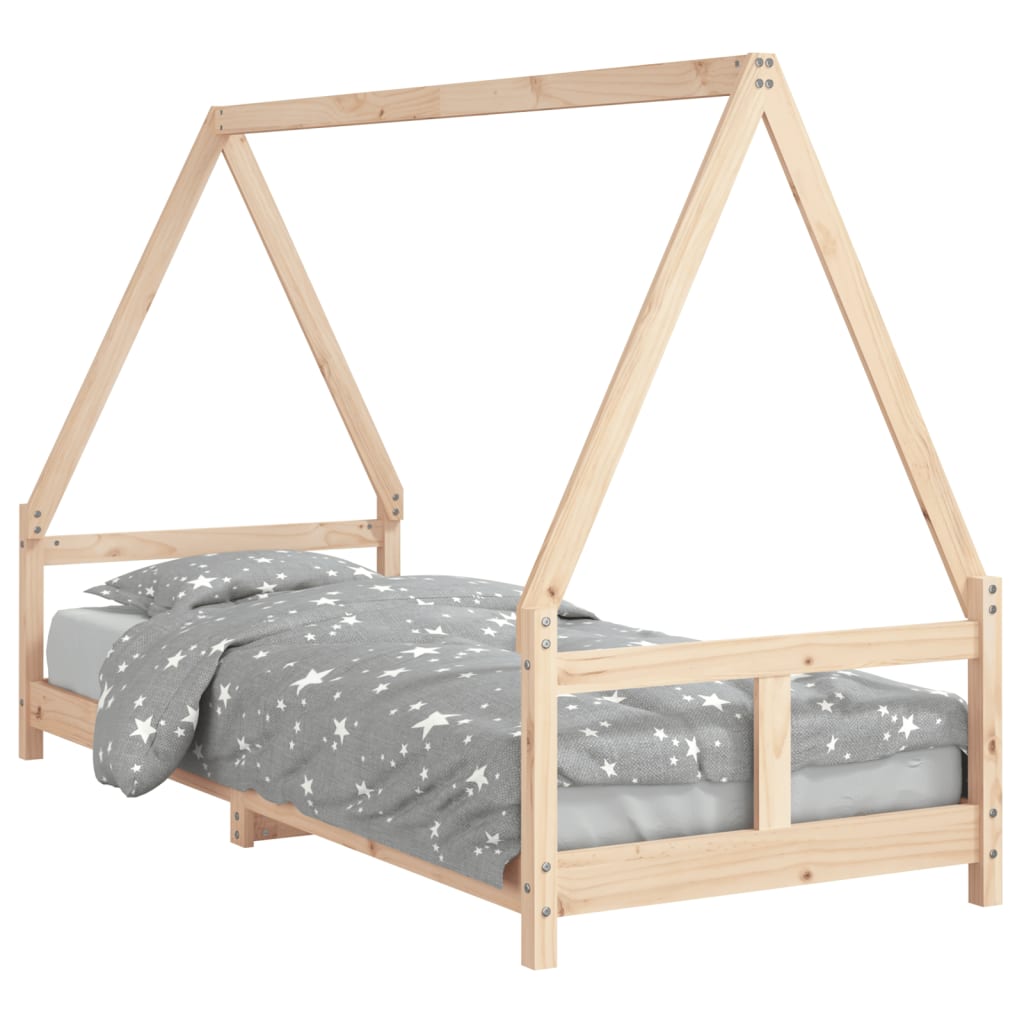 vidaXL Cadru de pat pentru copii, 80x200 cm, lemn masiv de pin vidaXL Cadru de pat pentru copii, 80x200 cm, lemn masiv de pin