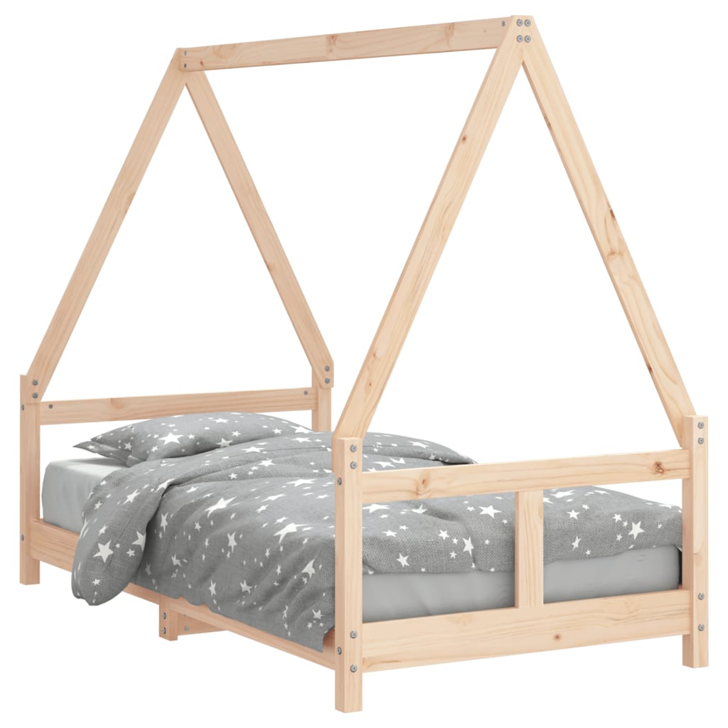 vidaXL Cadru de pat pentru copii, 80x160 cm, lemn masiv de pin vidaXL Cadru de pat pentru copii, 80x160 cm, lemn masiv de pin