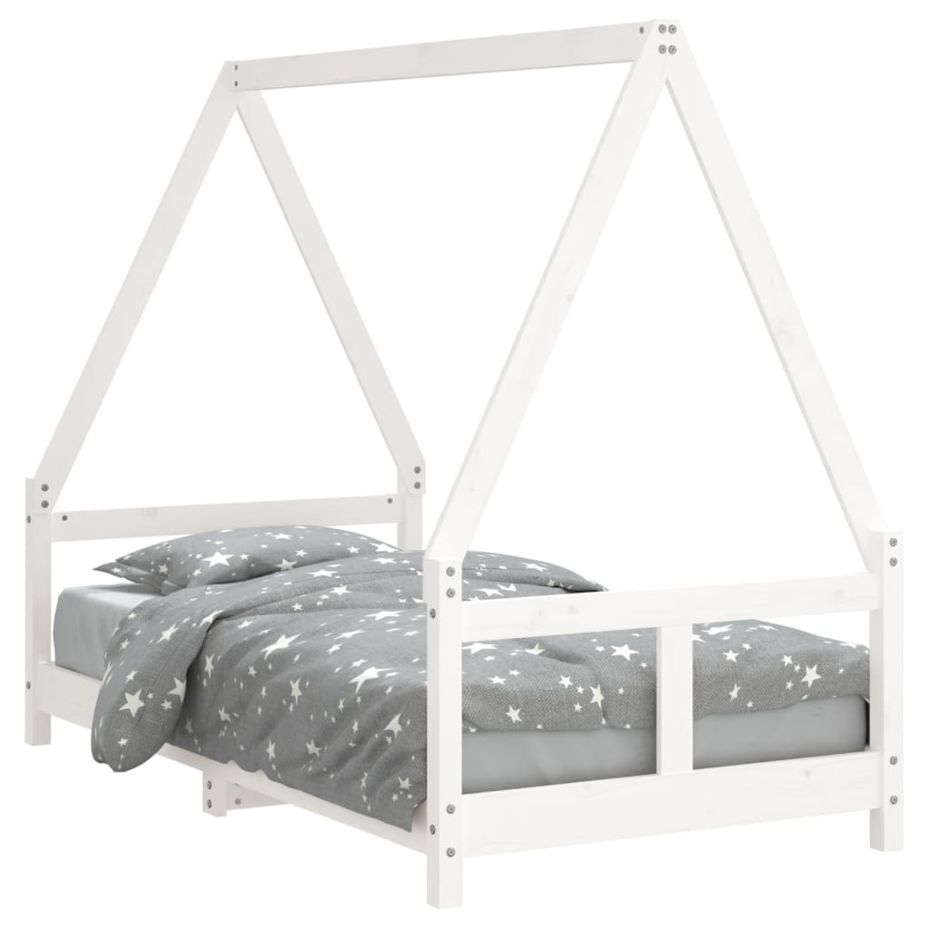 vidaXL Cadru de pat pentru copii, 80x160 cm, lemn masiv de pin vidaXL Cadru de pat pentru copii, 80x160 cm, lemn masiv de pin