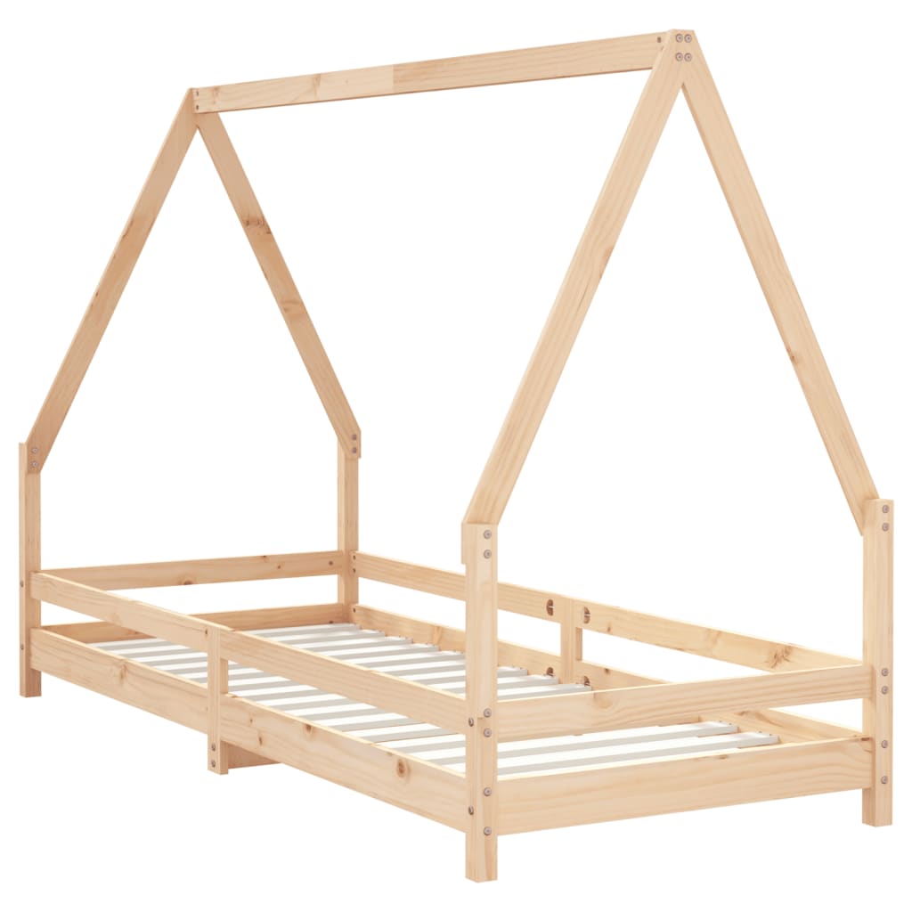 vidaXL Cadru pat pentru copii, 90x200 cm, lemn masiv de pin vidaXL Cadru pat pentru copii, 90x200 cm, lemn masiv de pin