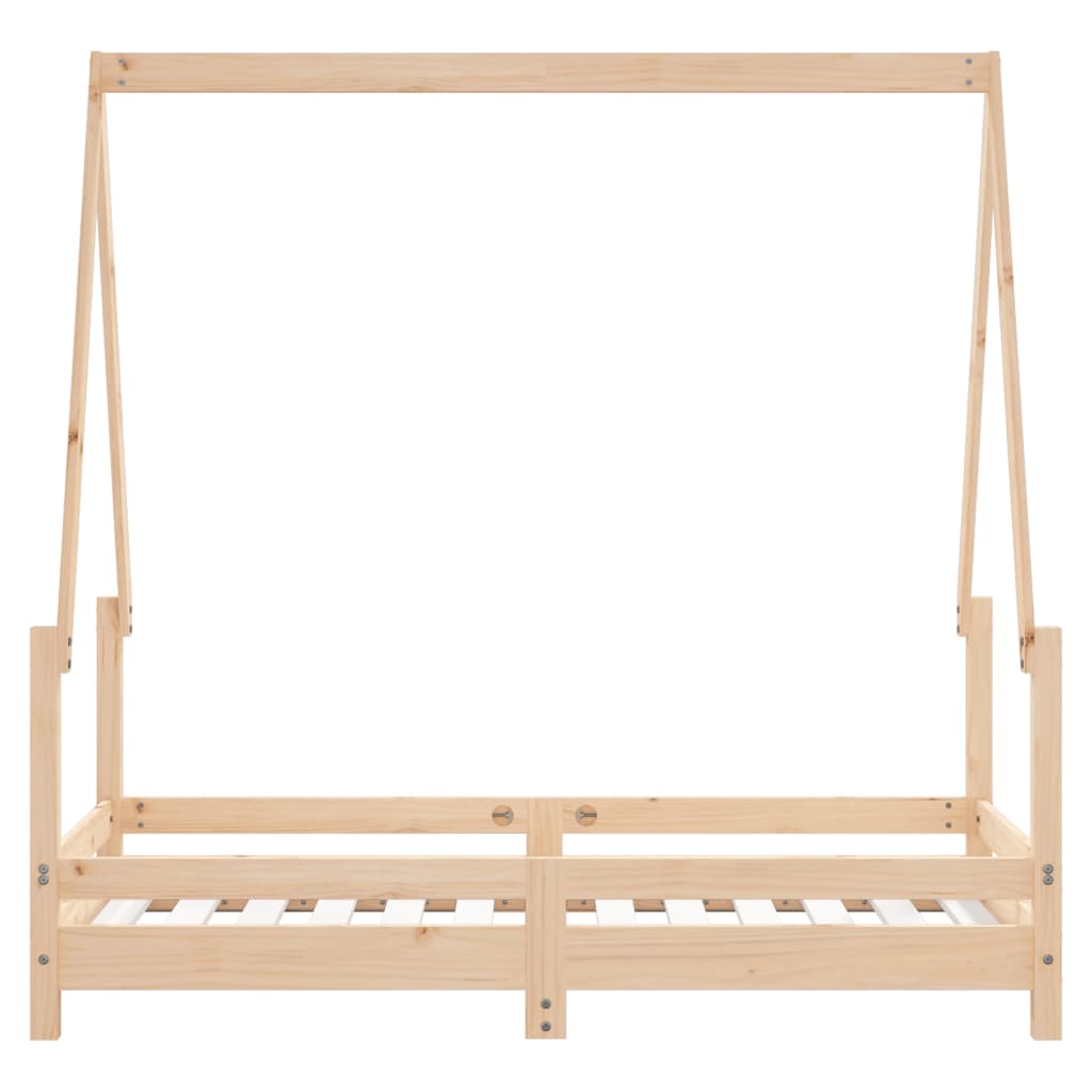 vidaXL Cadru de pat pentru copii, 70x140 cm, lemn masiv de pin vidaXL Cadru de pat pentru copii, 70x140 cm, lemn masiv de pin