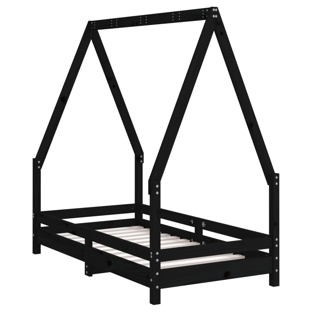 vidaXL Cadru de pat pentru copii, 70x140 cm, lemn masiv de pin vidaXL Cadru de pat pentru copii, 70x140 cm, lemn masiv de pin