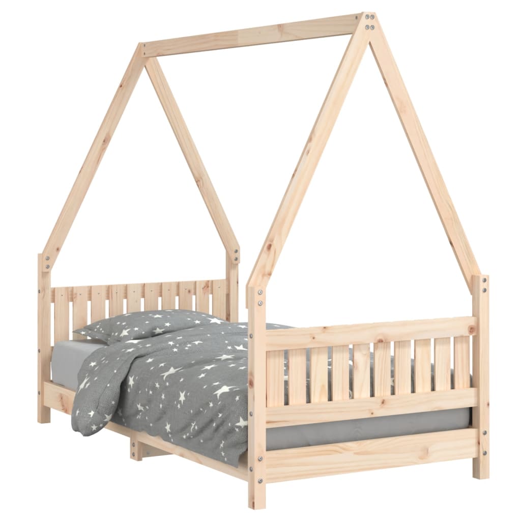 vidaXL Cadru de pat pentru copii, 80x160 cm, lemn masiv de pin vidaXL Cadru de pat pentru copii, 80x160 cm, lemn masiv de pin